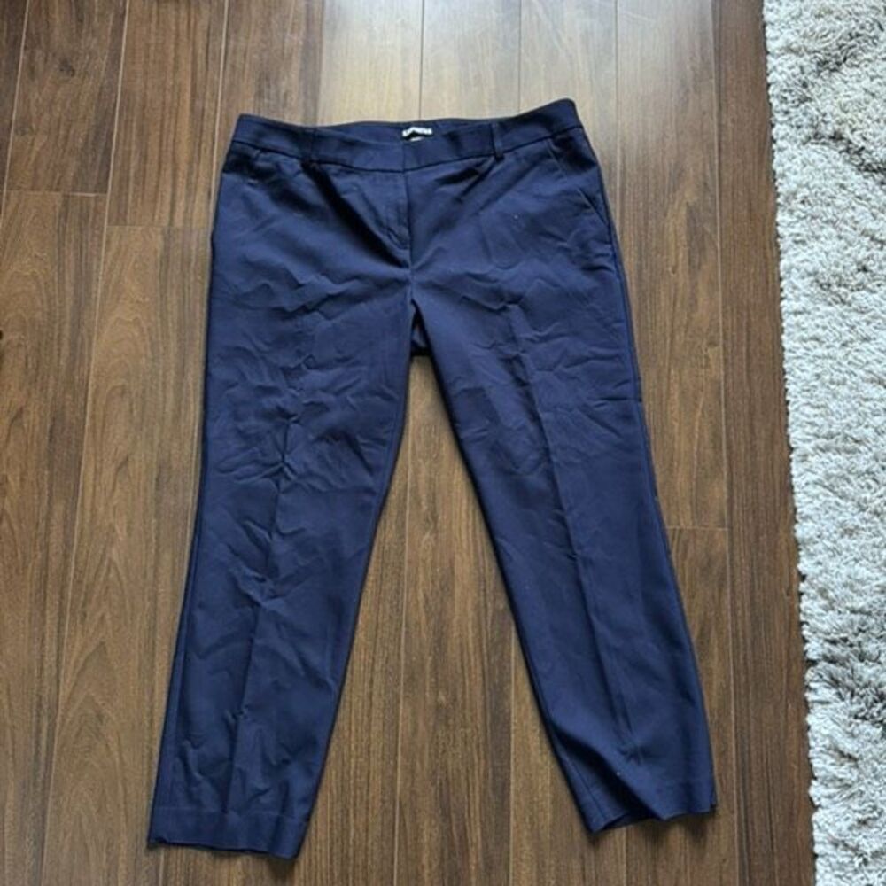Express 14R Columnist crop navy blue pants